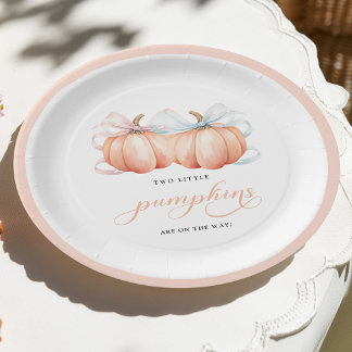 Assiettes En Carton Fête de Naissance Bébé Arc-en-ciel Petites Citroui