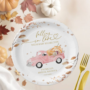 Assiettes En Carton Fête de Naissance Fille Camion Rose Citrouille Aut