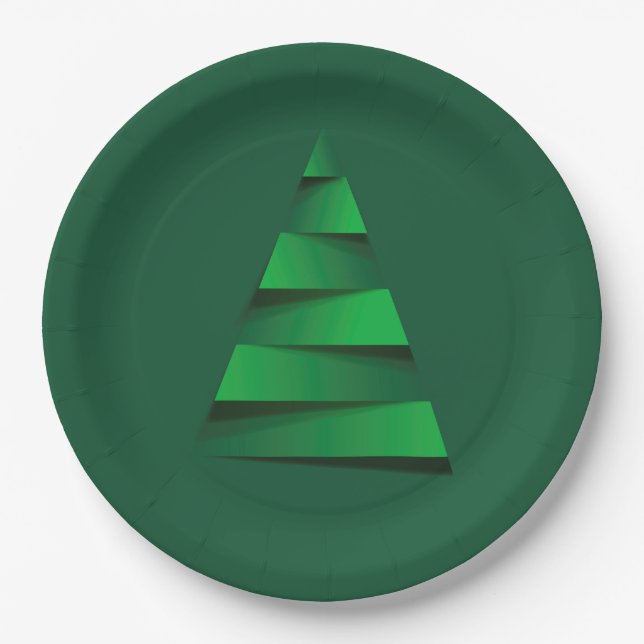 Assiettes En Carton Fête de Noël Abstraite (Devant)