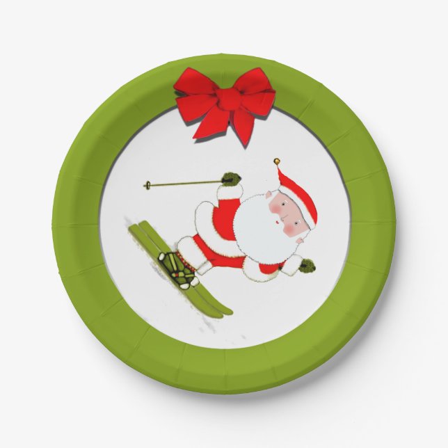 Assiettes En Carton Fête de Noël d'Apres (Devant)