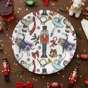 Assiettes En Carton Fête de Noël de ballet de Casse-Noisette festive P