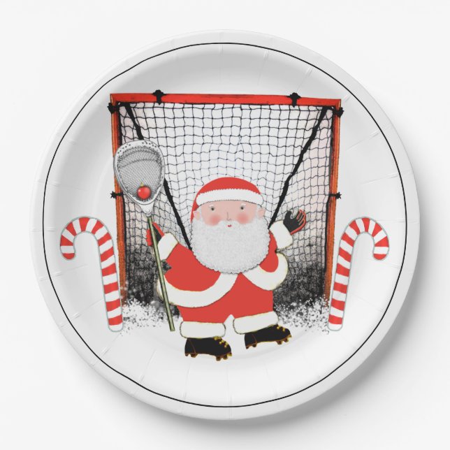 Assiettes En Carton Fête de Noël de crosse (Devant)