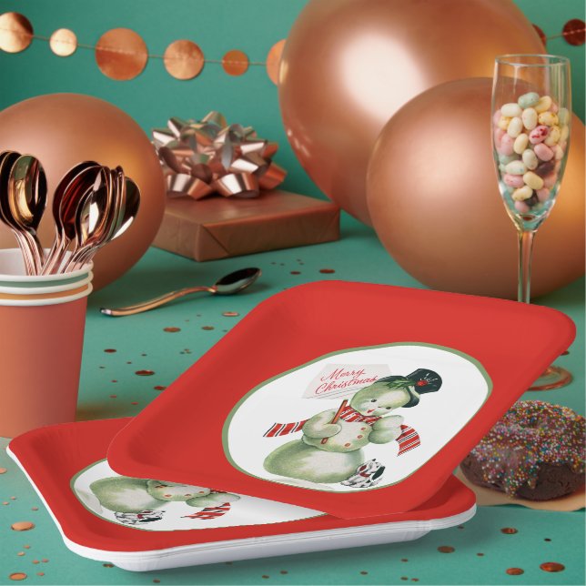 Assiettes En Carton fête de Noël de Noël de Noël (Multi)