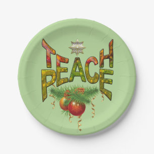 Assiettes En Carton Fête de Noël de Teach-Peace