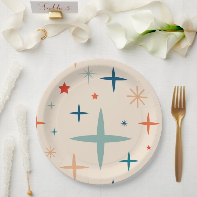 Assiettes En Carton Fête de Noël rétro (Mariage)