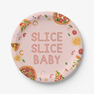 Assiettes En Carton Fête de pizza pour bébé Slice Slice Modern