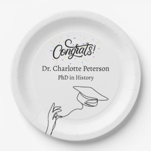 Assiettes En Carton Fête de remise des diplômes de doctorat