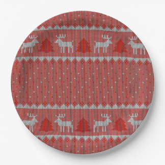 Assiettes En Carton Fête de vacances rouge
