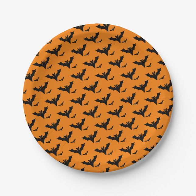 Assiettes En Carton Fête des chauves-Éffrayantes d'Halloween (Devant)