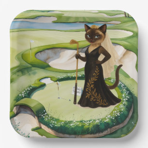Assiettes En Carton FÊTE DES MARIÉES de GOLF pour golfeur Amoureux des