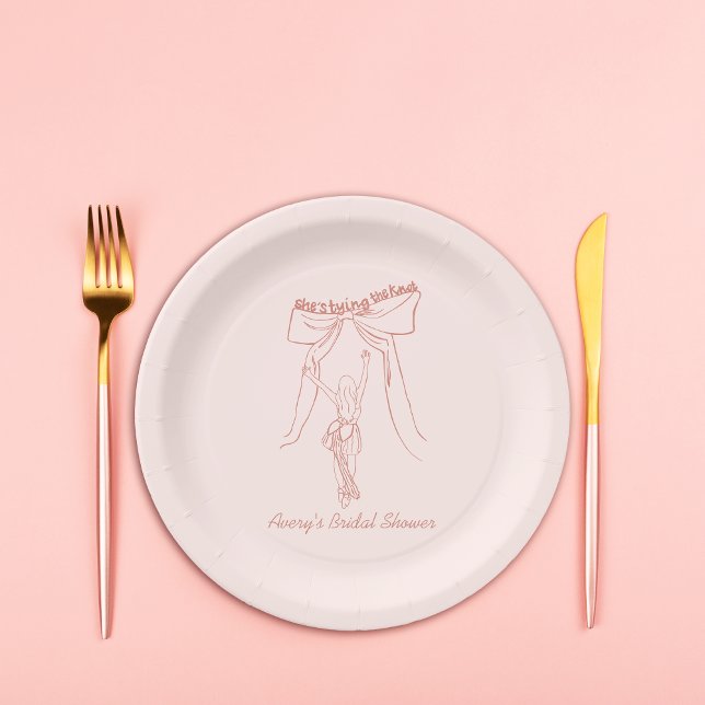 Assiettes En Carton Fête des mariées de la coquette fantaisie dessinée (Créateur téléchargé)