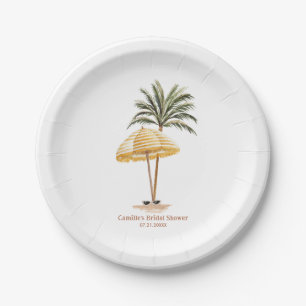 Assiettes En Carton Fête des mariées de plage d'été