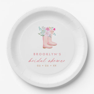 Assiettes En Carton Fête des mariées des pousses et des fleurs de plui