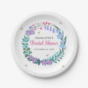 Assiettes En Carton Fête des mariées Élégant Floral Fleurs sauvages Ga