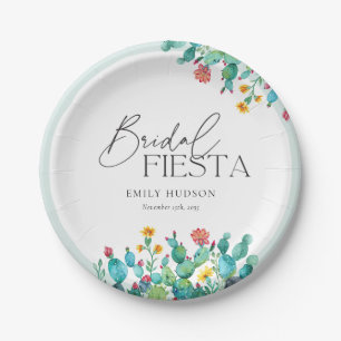 Assiettes En Carton Fête des mariées mexicaine Cactus Fiesta
