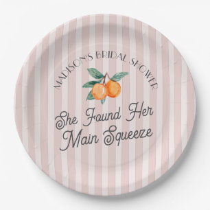 Assiettes En Carton Fête des mariées principale de la croûte rose