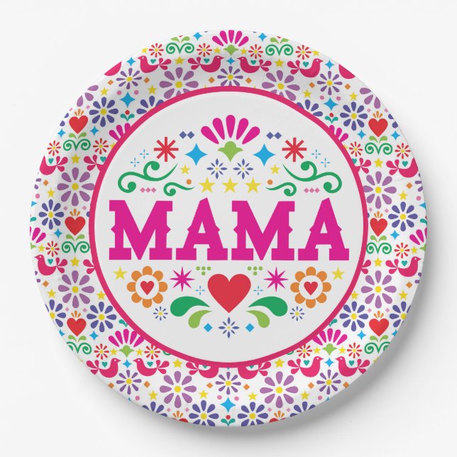 Assiettes En Carton Fête des mères de maman (Devant)
