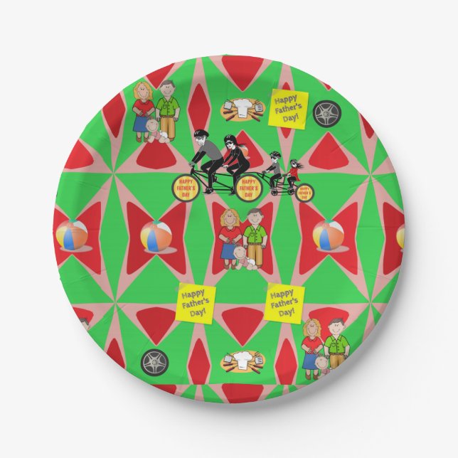 Assiettes En Carton Fête des pères des plaques de papier (Devant)