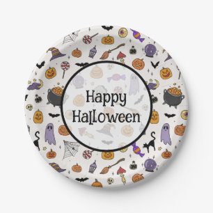 Assiettes En Carton Fête d'Halloween