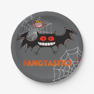 Assiettes En Carton Fête d'Halloween Fangtastique Épouvantable