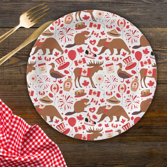Assiettes En Carton Fête du Canada (Créateur téléchargé)