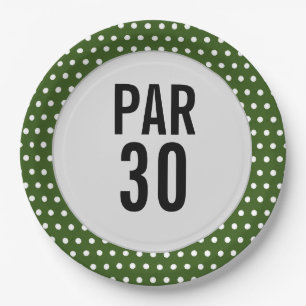Assiettes En Carton Fête du golfeur de la polka de 30 ans