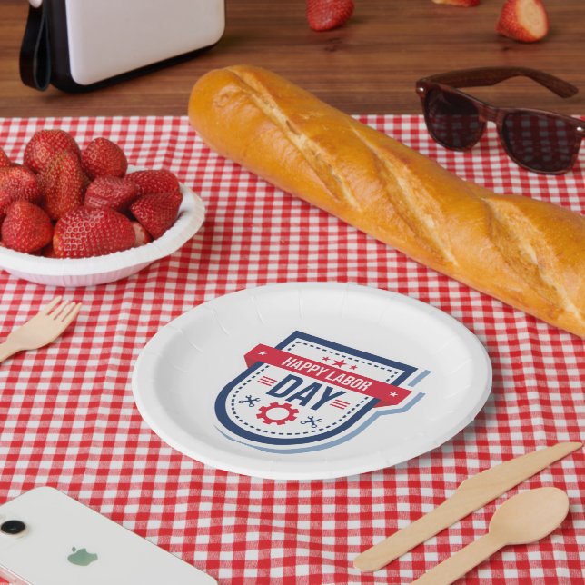 Assiettes En Carton Fête du Travail des plaques et des Bowls (Pique-nique)