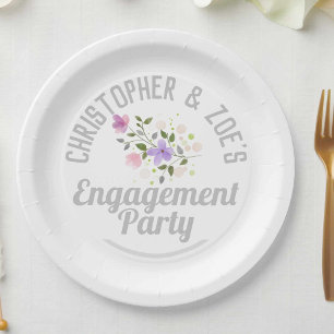 Assiettes En Carton Fête d'un Fiançailles