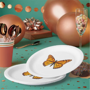 Assiettes En Carton Fête élégante de papillon monarque