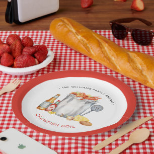 Assiettes En Carton Fête estivale de l'ébullition des écrevisses   Cui