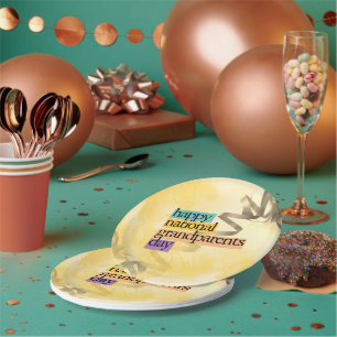 Assiettes En Carton fête nationale des grands-parents heureux