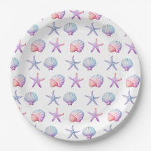 Fête Pastel Aquarelle Coquillages