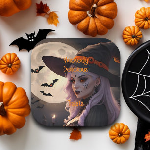Assiettes En Carton Fêtes d'Halloween des friandises diaboliquement dé