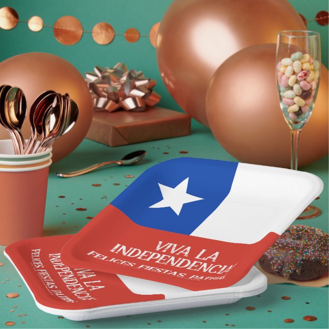 Assiettes En Carton Fêtes Patrias Fête de l'indépendance du Chili (Multi)