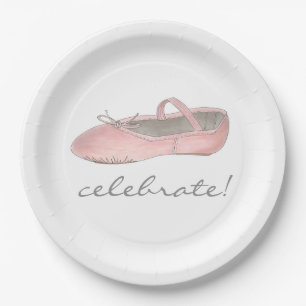 Assiettes En Carton Fêtez ! Ballerina Ballet Dance Considérant Anniver