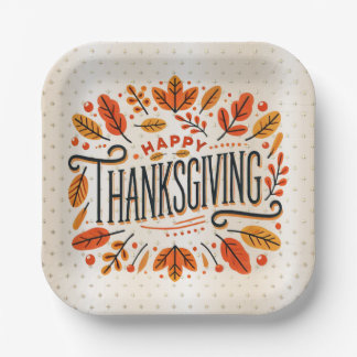 Assiettes En Carton Feuilles de automne orange bon thanksgiving