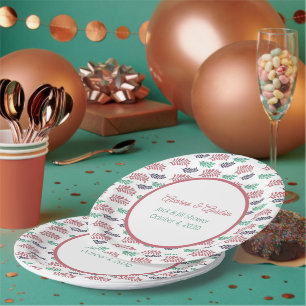 Assiettes En Carton Feuilles floraux Jack et Jill Douche