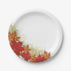 Assiettes En Carton Feuilles  Thanksgiving Dinner Party