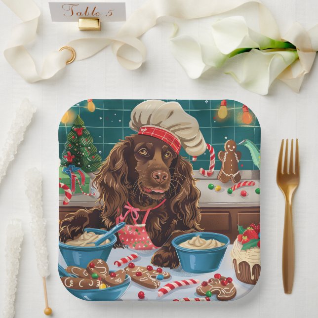 Assiettes En Carton Field Spaniel Gîtes : Festive Noël (Mariage)