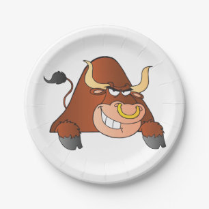 Assiettes En Carton Fierce Bull