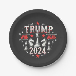 Assiettes En Carton Fière Maga Trump a gagné encore Jour d'inauguratio