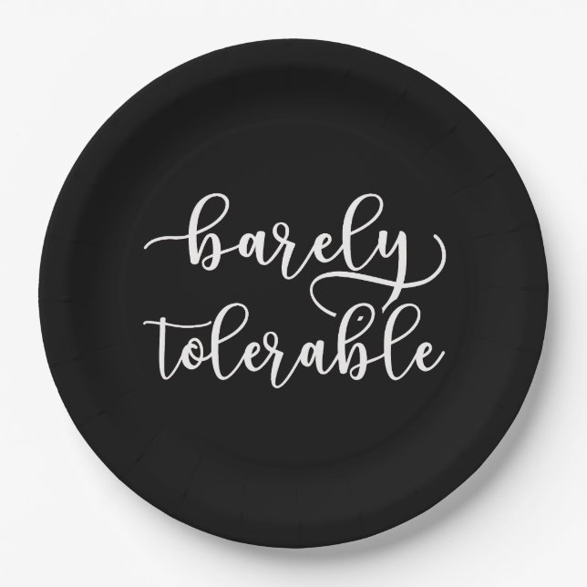 Assiettes En Carton Fierté Et Préjudice - À Peine Tolérable I (Devant)