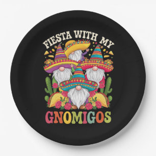 Assiettes En Carton Fiesta Avec Mes Gnomigos Gnome Cinco De Mayo