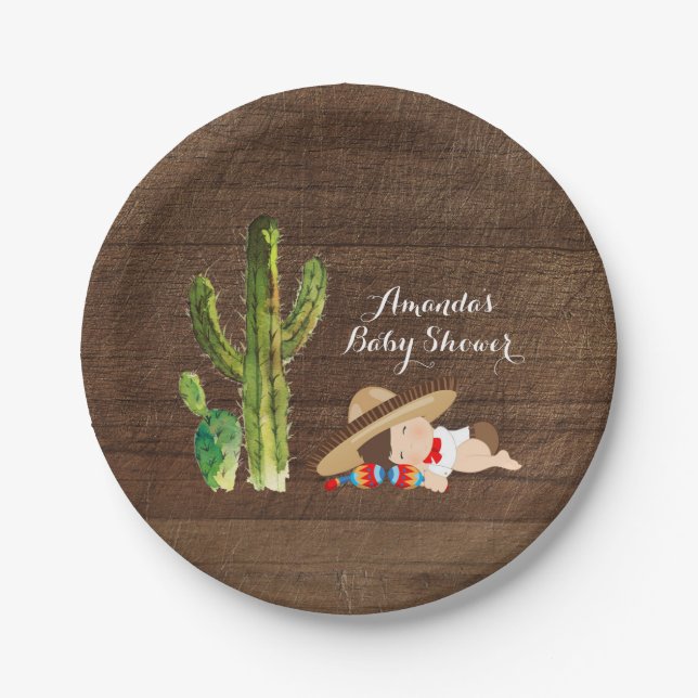Assiettes En Carton Fiesta Boy Muchachito Papier Plaque (Devant)