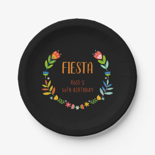 Assiettes En Carton Fiesta florale