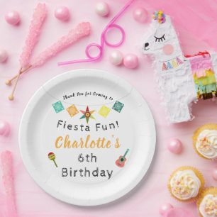Assiettes En Carton Fiesta Fun Colorée Anniversaire de enfant Party