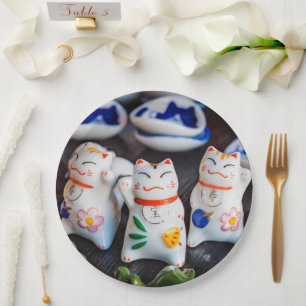 Assiettes En Carton figurines de chats à Beckoning