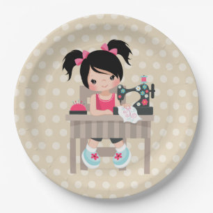 Assiettes En Carton Fille à coudre