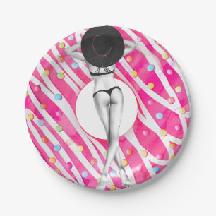 Assiettes En Carton Fille de plage du Donut Bachelorette Party
