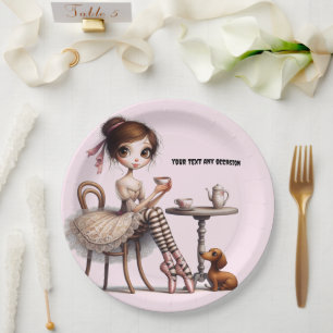 Assiettes En Carton Fille Primitive Longue Et Longue